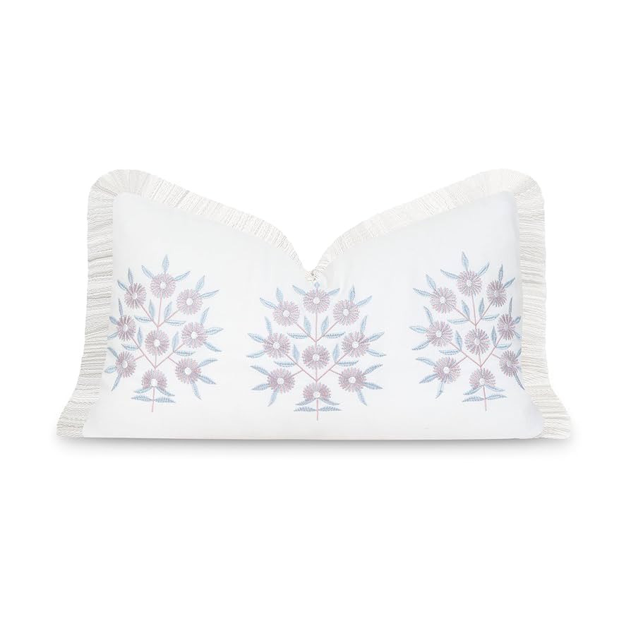 Hofdeco Premium Coastal Patio Indoor Outdoor Lumbar Pillow Cover Only, 12"x20" Water Repellent fo... | Amazon (US)