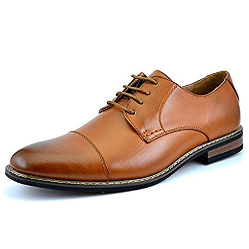 Bruno Marc Moda Italy Prince Men's Classic Modern Oxford Lace Dress Shoes,Size 10.5 Brown | Amazon (US)