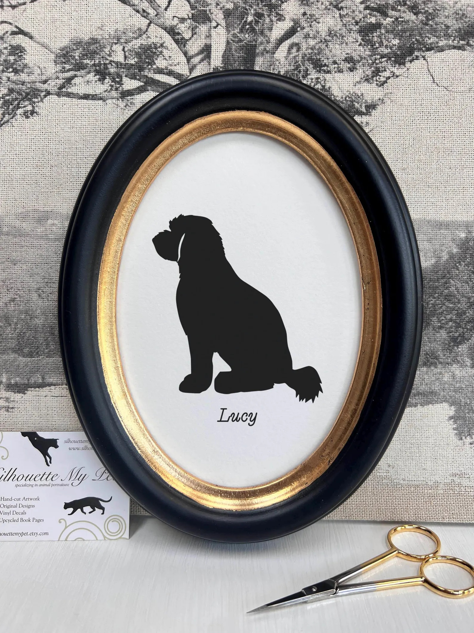 Goldendoodle Silhouette Personalized Dog Portrait, Pet Gift, Hand Cut by Silhouettemypet Design: ... | Etsy (US)