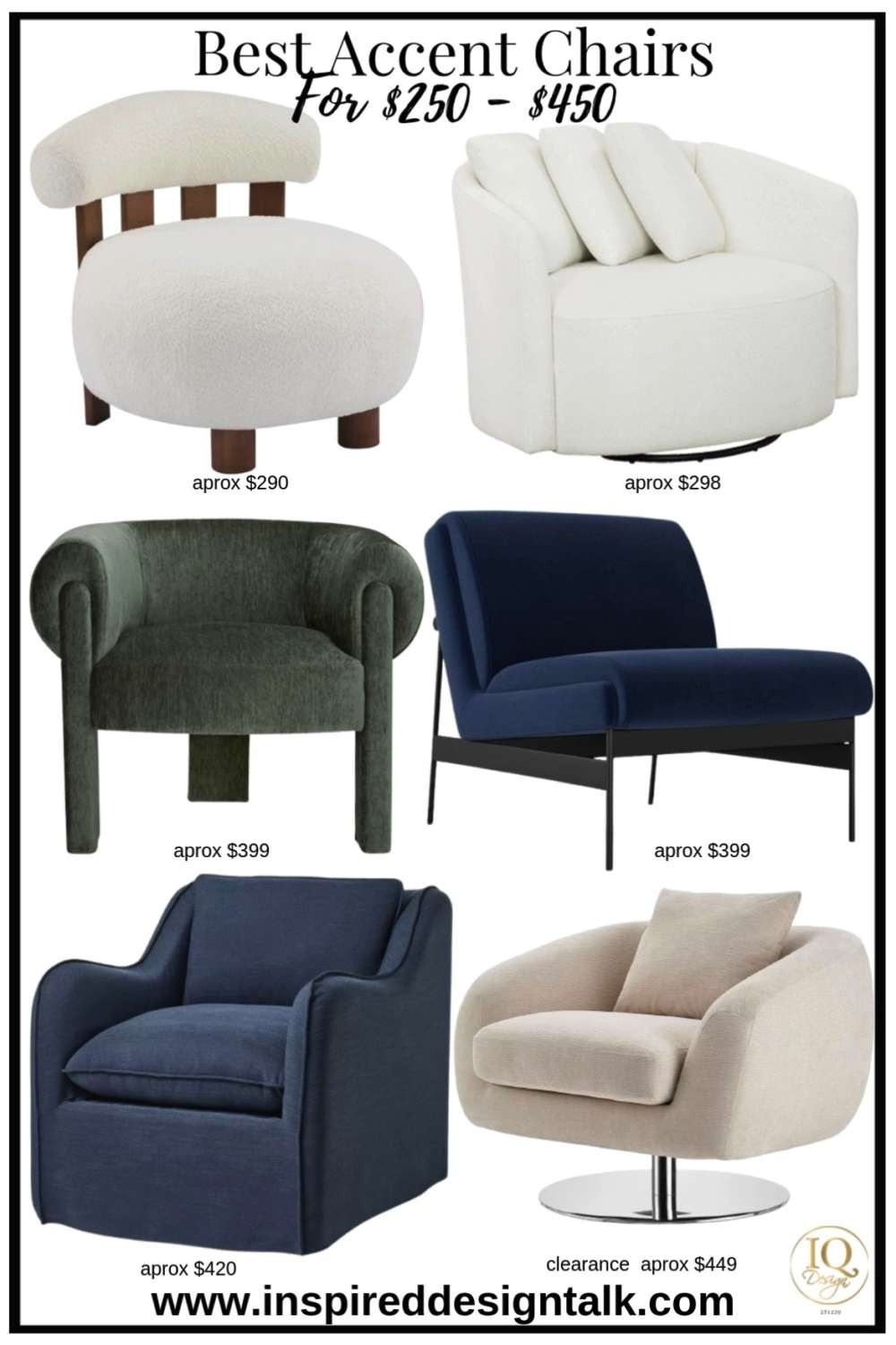 Accent Chair ideas for $250-$450. Update your living room, bedroom, office, foyer, and more in style. Love the boucle chair, slipper chair, barrel chair, wood upholstered chair, and swivel chairs so much!! Facebook 12-30-25  

 

#LTKHoliday #LTKOver40 #LTKHome