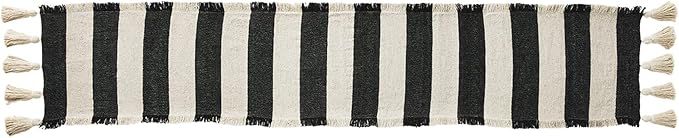 Mud Pie Black Ponchaa Table Runner, Stripes, 18" x 90" | Amazon (US)