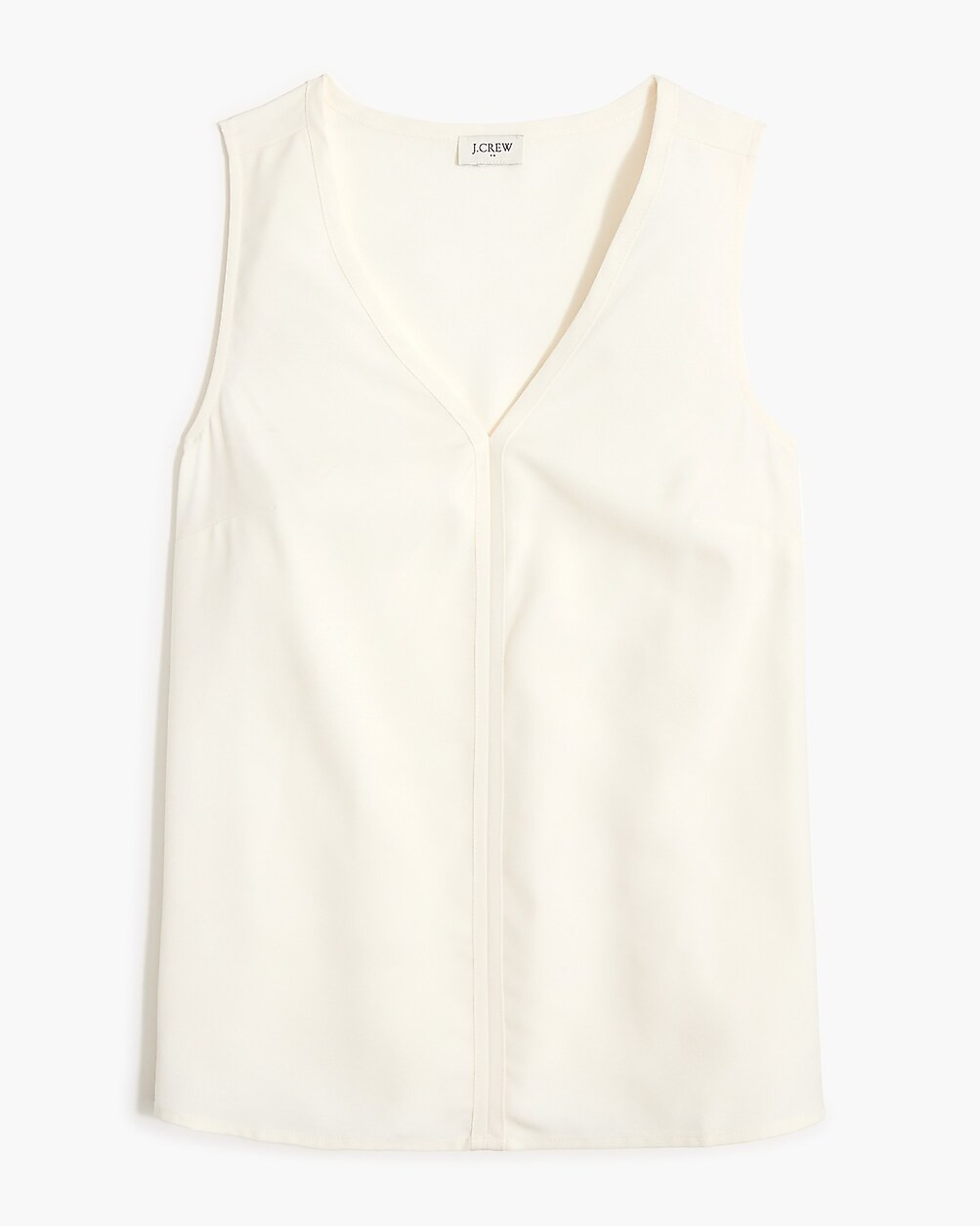 Sleeveless V-neck crepe shell | J.Crew Factory