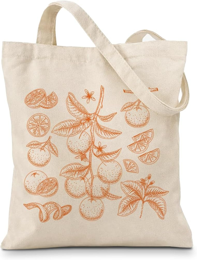 Cute Nature Totes, Aesthetic Canvas Tote Bags for Women, Reusable Shopping Bag for Casual Vacatio... | Amazon (US)