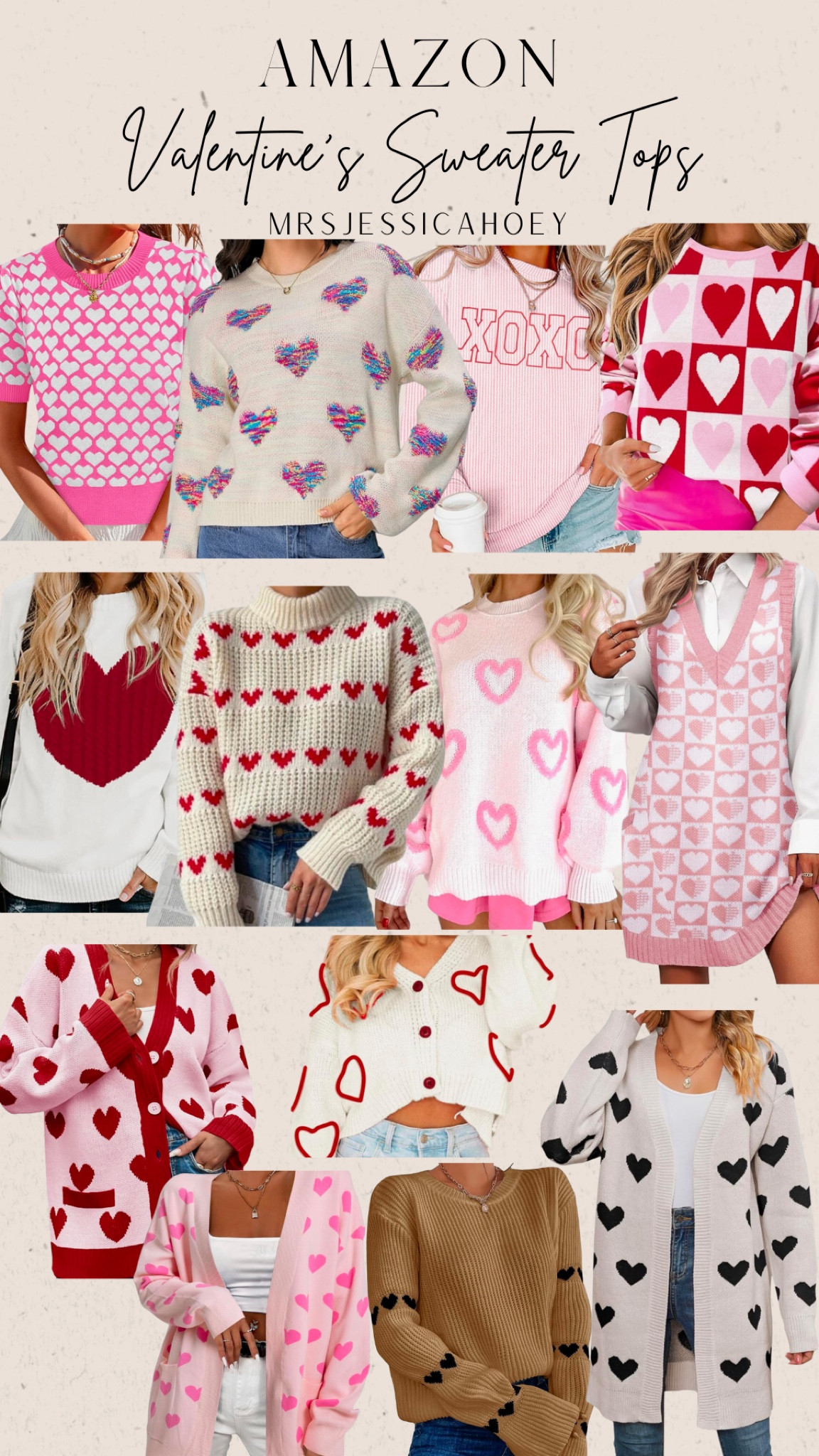Women’s sweaters. Valentine’s Day. Valentine’s sweater tops. Heart tops. Valentine’s Day outfit. Long sleeve short sleeve button down cardigan. Sweater dress. 

#LTKStyleTip #LTKSeasonal #LTKFindsUnder50