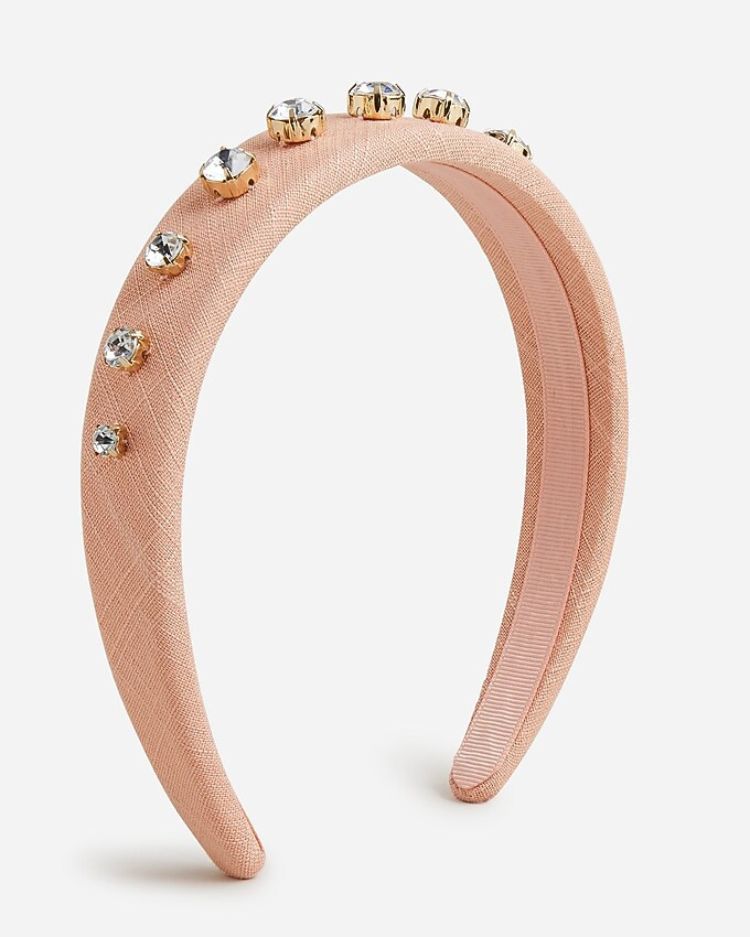 Girls' embellished linen headband | J. Crew US