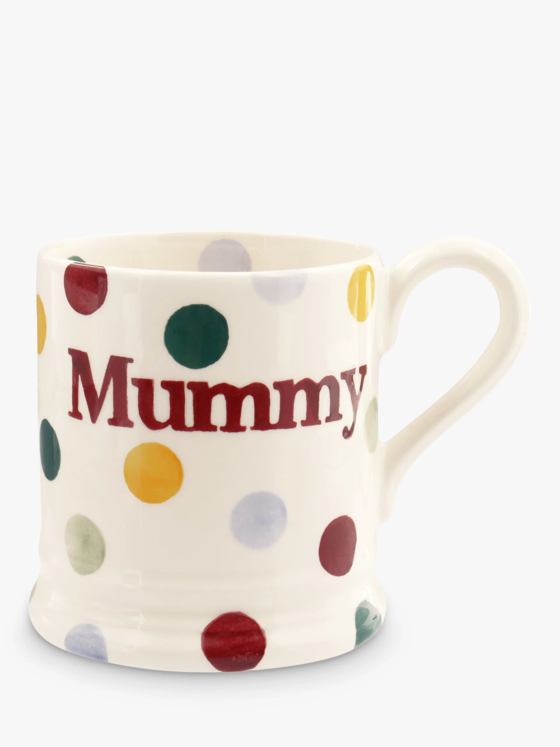 Emma Bridgewater 'Mummy' Polka Dot Half Pint Mug, 300ml, Multi | John Lewis (UK)