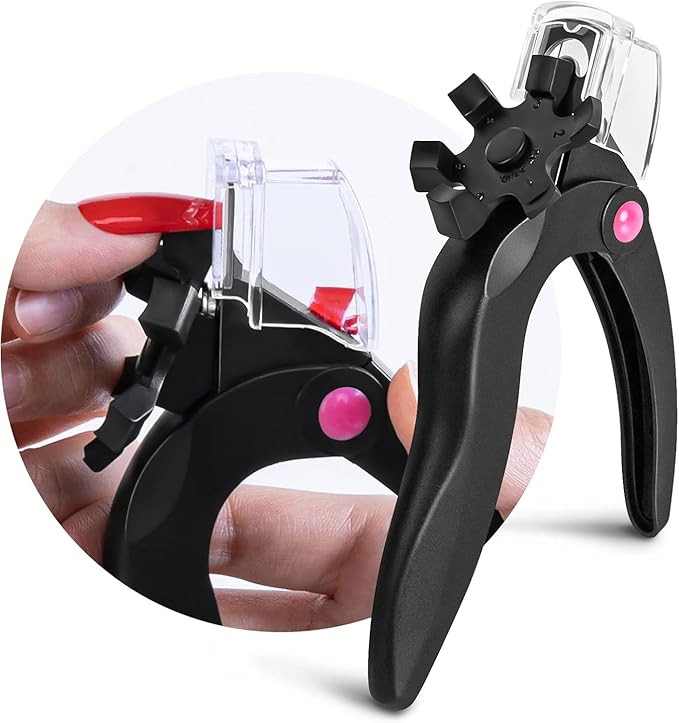 AIRSEE Nail Clippers for Acrylic Nails with Sizer and Catcher Adjustable Nail Tip Cutter with Len... | Amazon (US)