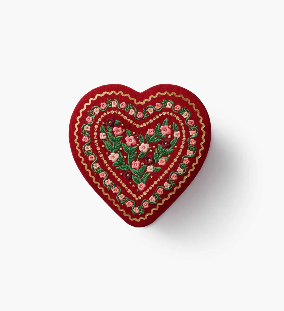 Heart Embroidered Keepsake Box - Gemma | Rifle Paper Co.