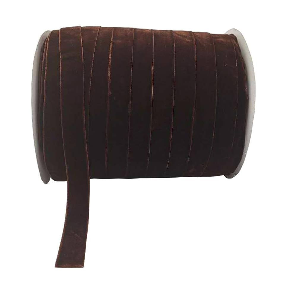 10 Yards Velvet Ribbon Spool (Coffee, 5/8") | Amazon (US)