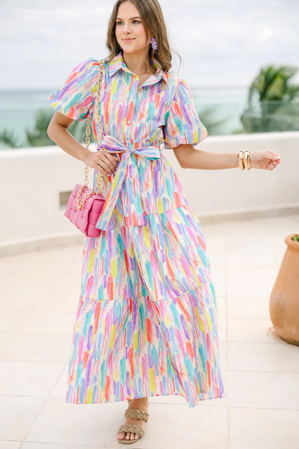 It's Your Choice Pink Abstract Maxi Dress | The Mint Julep Boutique