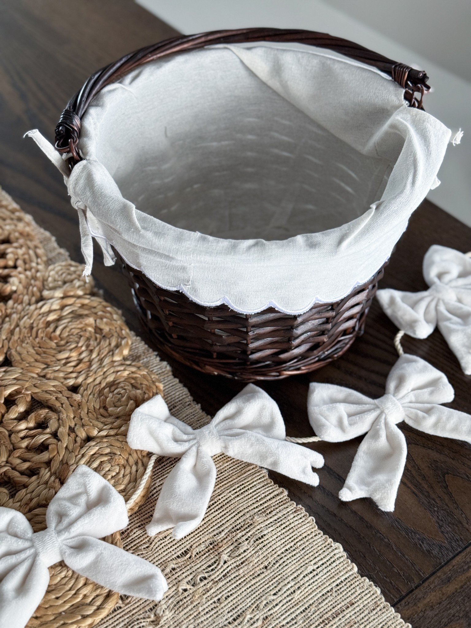 Neutral spring details 

Easter Basket - Bow Garland - White Bows - Viral Easter Basket - Spring Decor 

#LTKFamily #LTKHome #LTKSeasonal