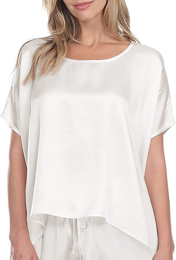 PJ Harlow Roxxy Satin Lounge Top | Amazon (US)