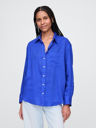100% Linen Oversized Shirt | Gap (US)