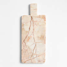 Rosette Rectangular Marble Serve Board + Reviews | Crate & Barrel | Crate & Barrel