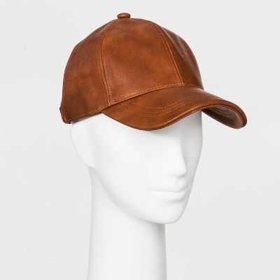 Women's Faux Leather Baseball Hat - Universal Thread™ Brown | Target
