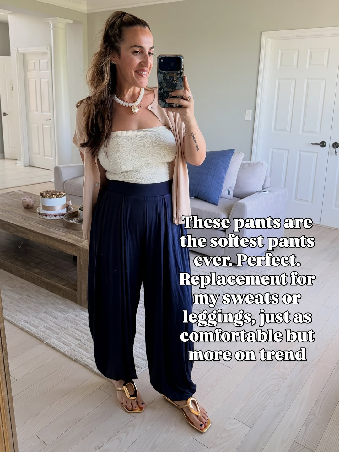 Wearing a medium in all. Great for a summer dinner outfit or even a business casual look.  it's comfortable but still looks elevated. 

#businesscasual #casualchic #comfycasual 

 #LTKootd #LTKOver40 #LTKWorkwear