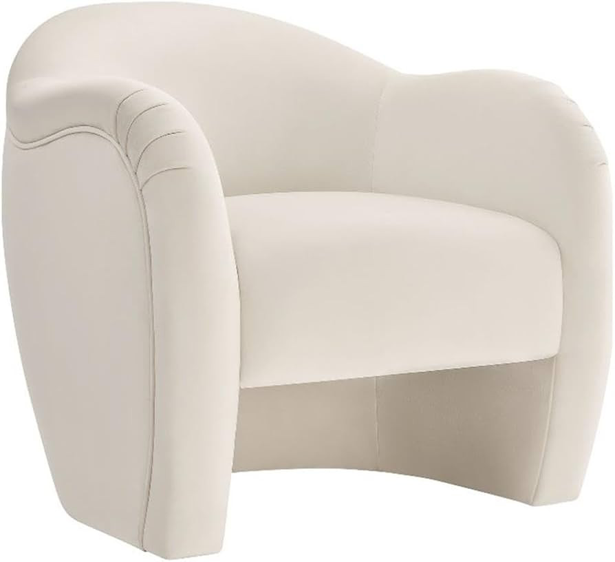 Modway Compose Barrel Chair with Performance Velvet Fabric in Alabaster – Upholstered Accent Ar... | Amazon (US)