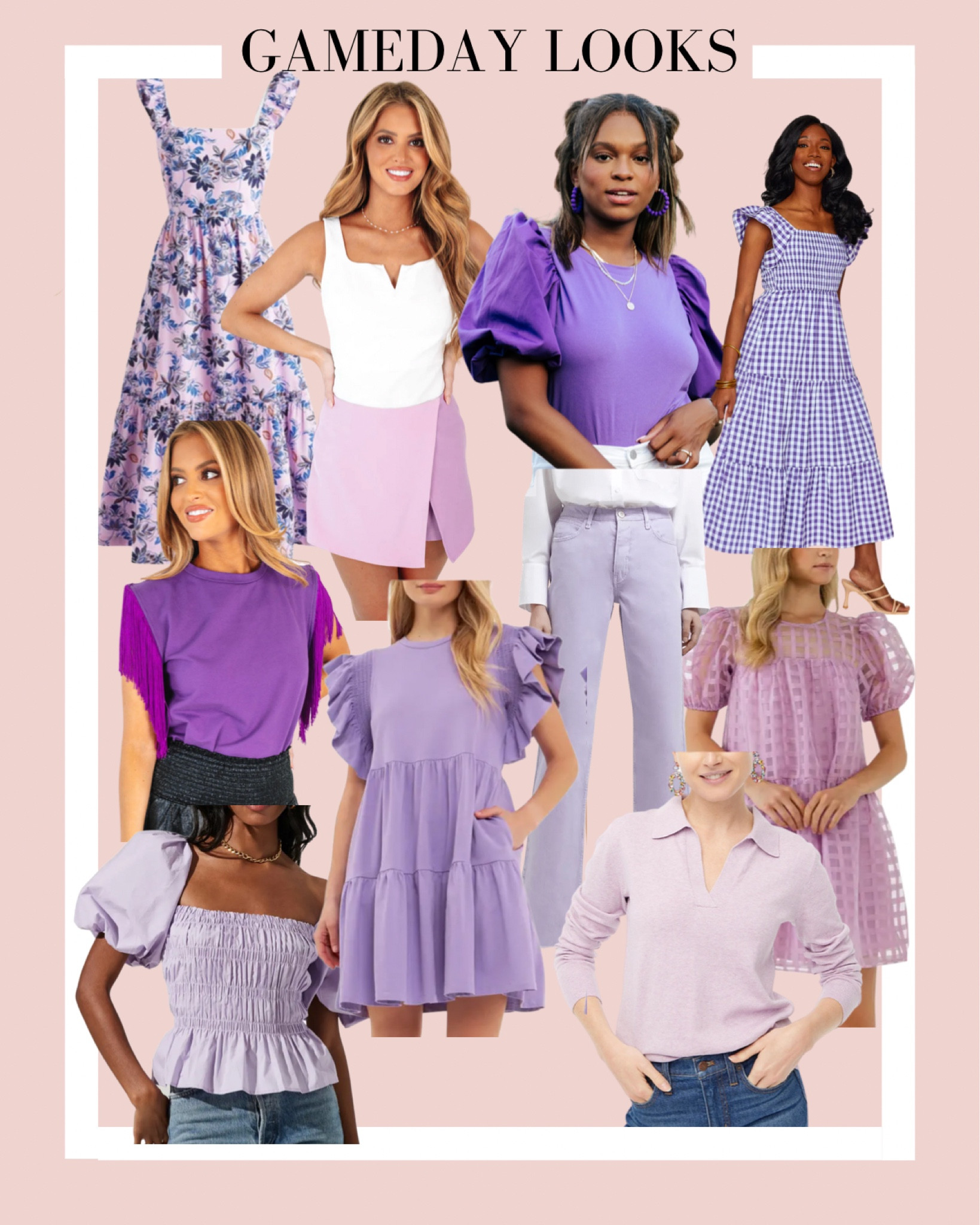 College gameday. Game day outfits. Purple. Clemson outfits. LSU outfits. Thu outfits 

#LTKunder50 #LTKSeasonal #LTKunder100