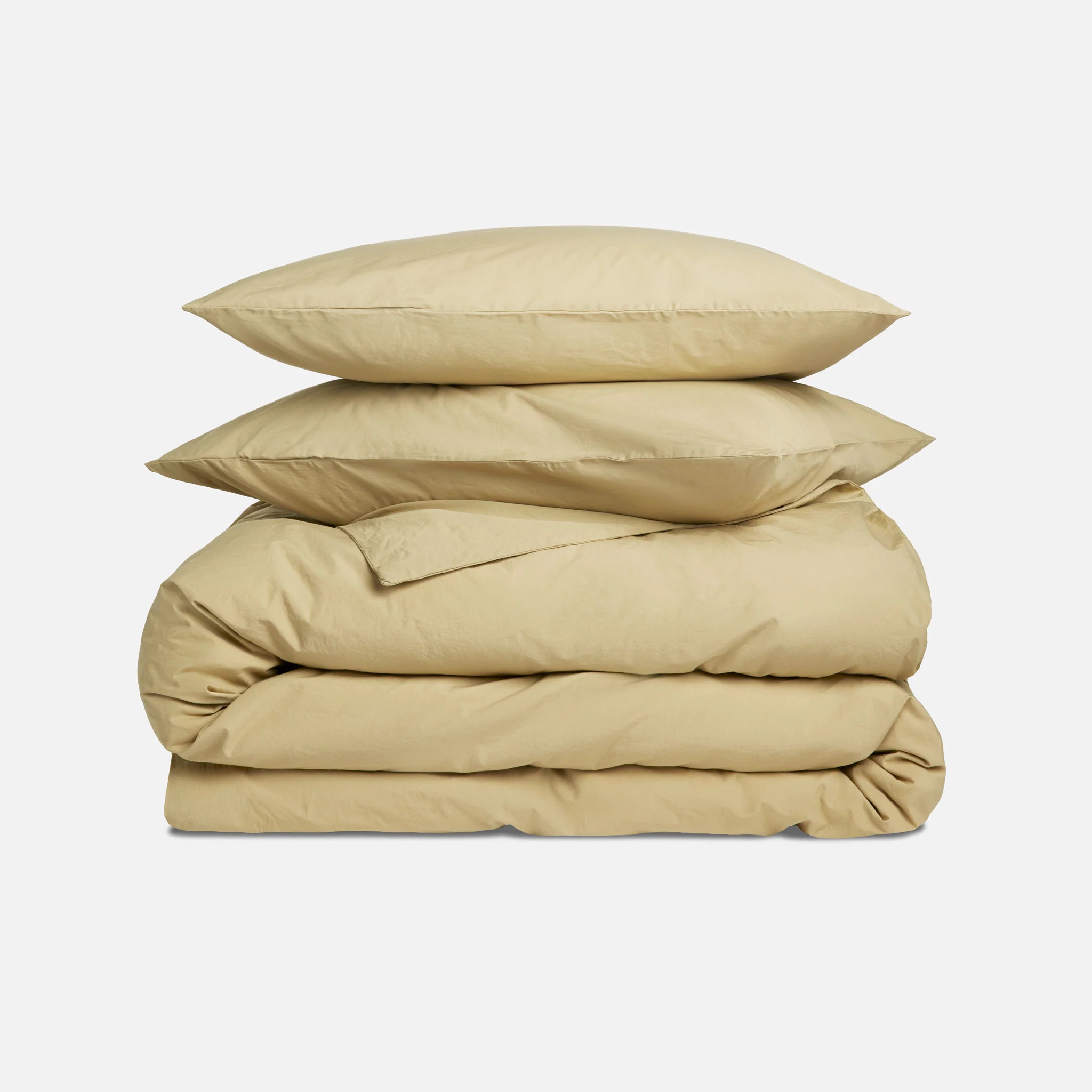 Brooklinen Organic Cotton Duvet Set size King/Cali King in Moss | Brooklinen