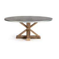 French Trestle Oval Zinc Top Dining Pedestal Table - Oval Table Kitchen | Etsy (US)