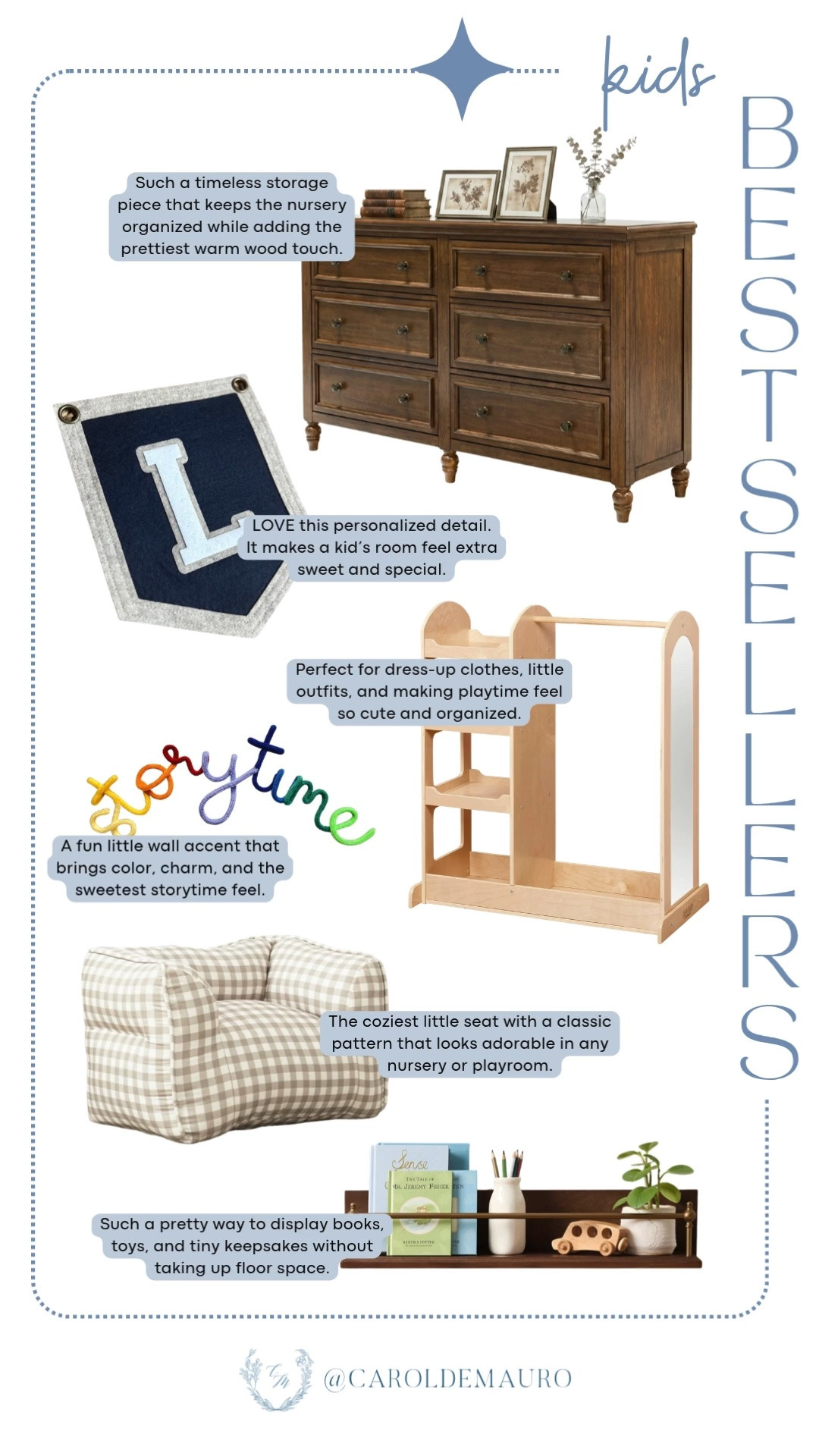 These kids room pieces are true favorites! From the timeless wood dresser to the personalized banner, each one adds such a sweet, special touch.

kids bestsellers, nursery furniture, kids room decor, personalized decor, dress up storage, playroom seating, kids bookshelf, nursery essentials, follower favorites

#LTKHome #LTKKids #LTKBaby