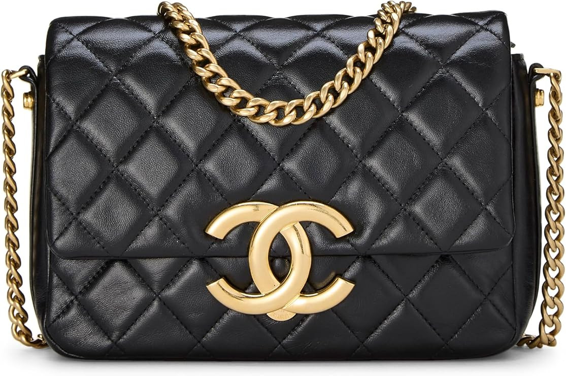 Amazon.com: Chanel, Pre-Loved Black Lambskin 'CC' Flap Mini, Black : Luxury Stores | Amazon (US)
