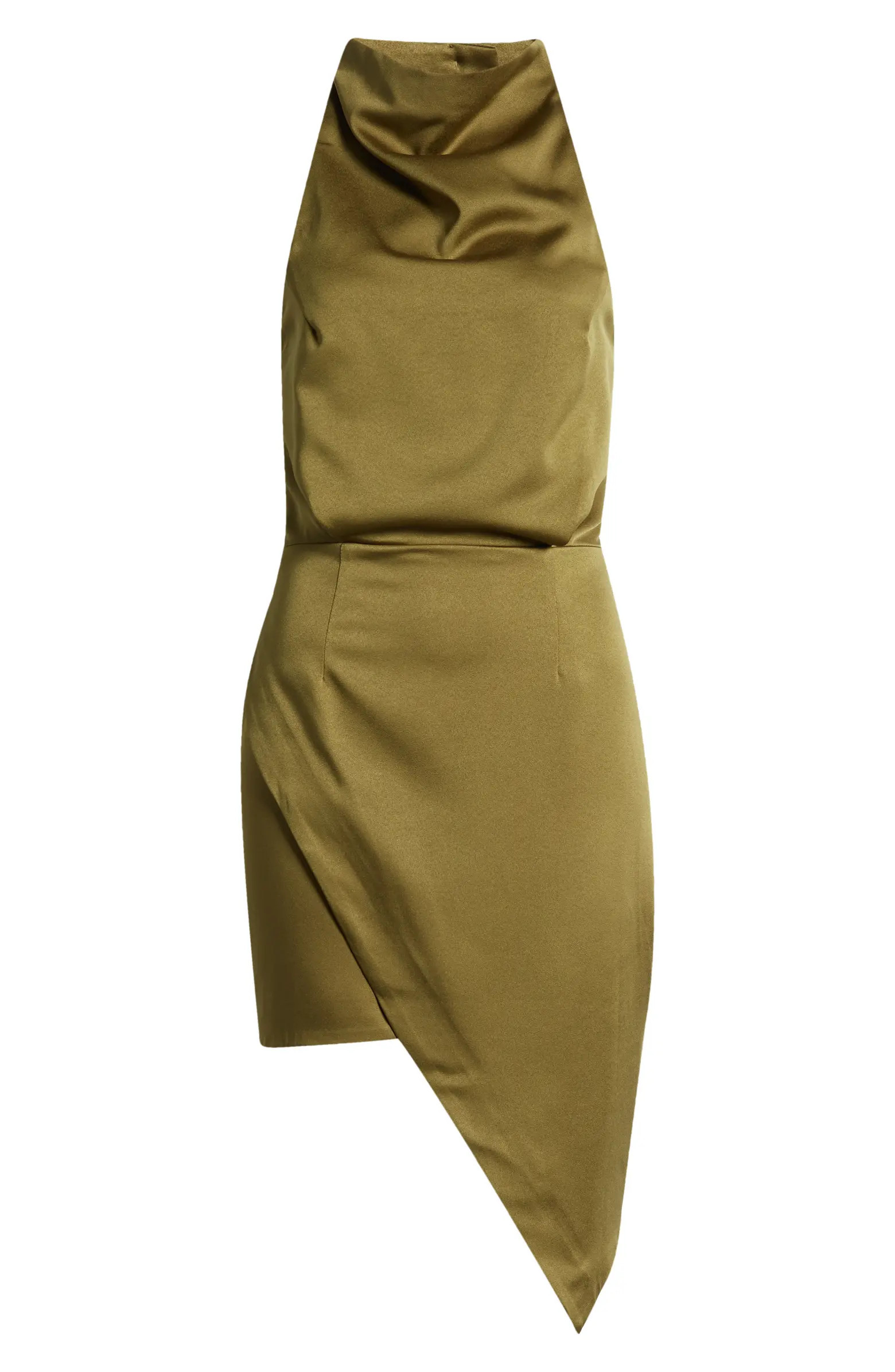 Camo Asymmetric Satin Cocktail Dress | Nordstrom