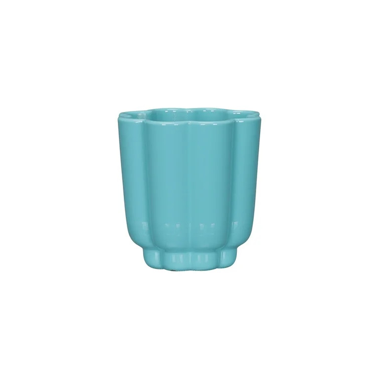 Mainstays Arlo 4" x 4" x 4" Round Aqua Ocean 100% Recycled Resin Planter | Walmart (US)