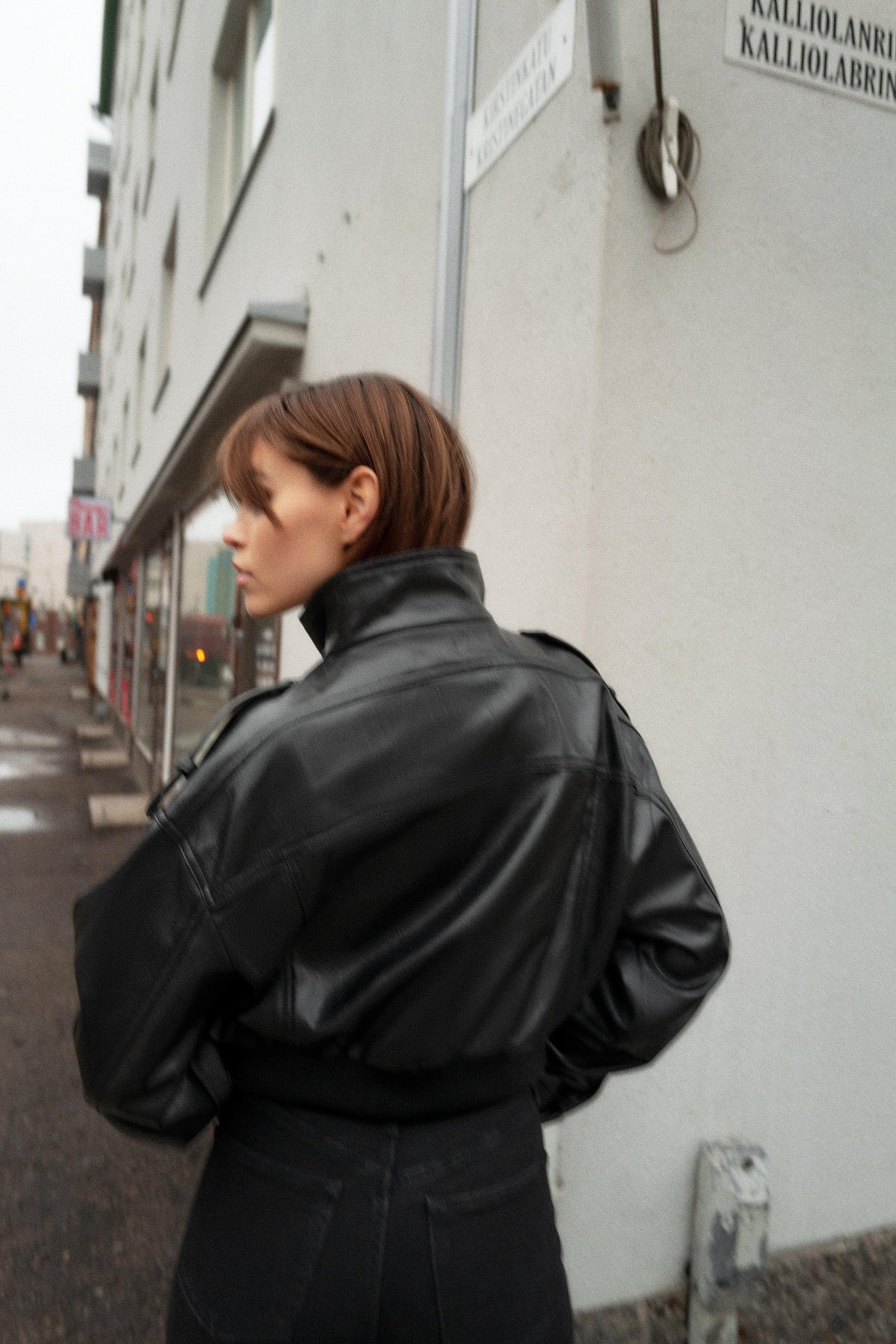 FAUX LEATHER JACKET WITH TABS | Zara US