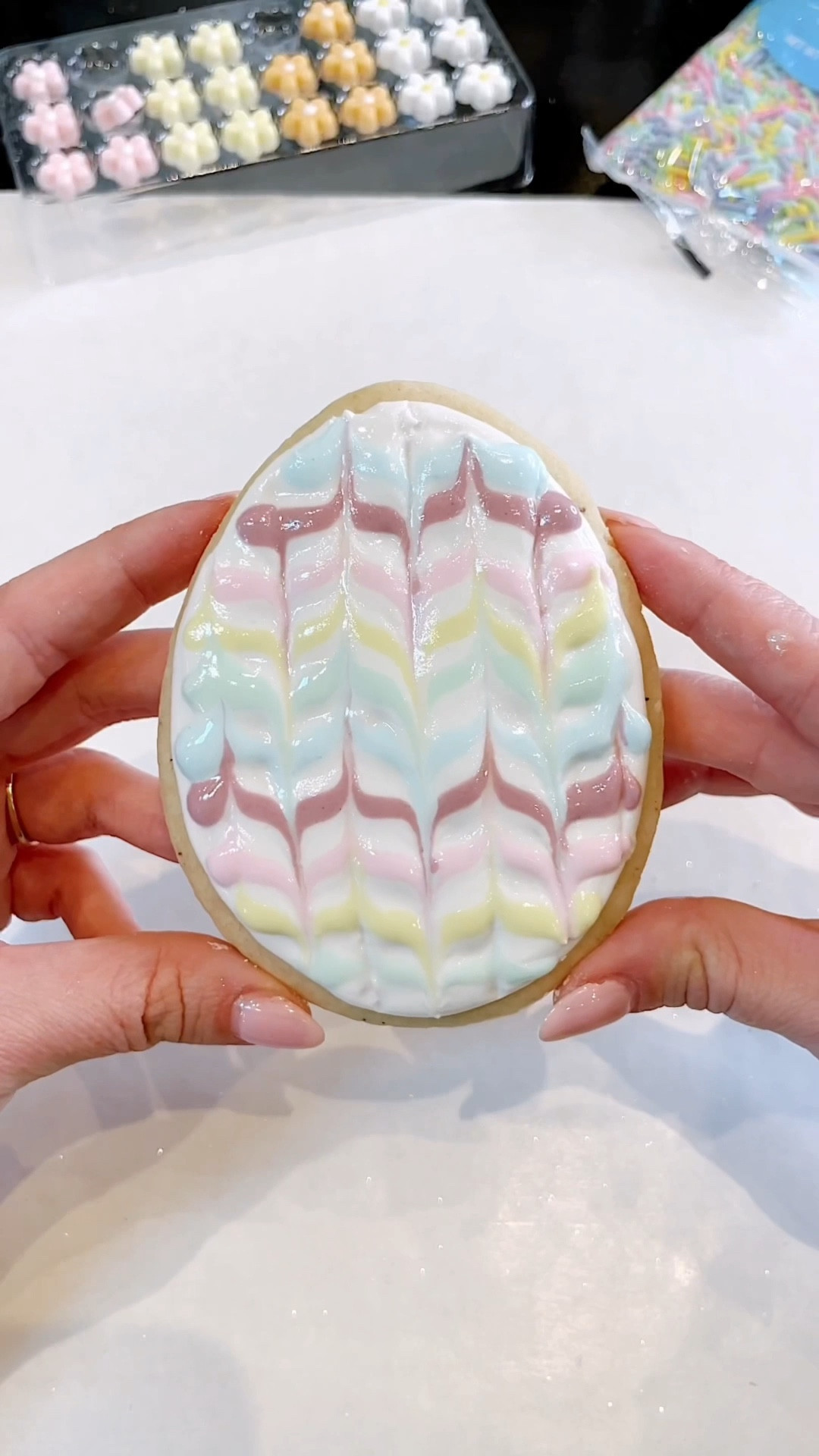 EASTER SOFT SUGAR COOKIE + ICING RECIPE 🐣

ICING RECIPE:

Beat:
3 TBSP Meringue Powder
1/3 cup to 1/2 cup Warm Water (Until frothy)

Add:
4 Cups Powdered Sugar (Slowly until glossy)

Add:
Vanilla to taste and more water if the icing is too stiff.
This dries fast (within 5-10 minutes)

GRANDMA’S SOFT SUGAR COOKIE RECIPE:
1 Cup Soft Butter
1.5 Cups Sugar
2 Eggs
1 Cup Sour Cream
1.5 TSP Vanilla
4.5 Cups Flour
1 TSP Salt
1 TSP Baking Soda
1/2 TSP Nutmeg

Cream butter and sugar till fluffy, add eggs and beat well.
Add sour cream and vanilla, blend well. Add dry ingredients. The dough will get quite soft. Chill for several hours or over night. Roll to 1/4 inch thickness, cut, (sprinkle with sugar if you don’t plan to frost), and bake at 375 for 8-12 minutes just until some edges get barely golden). Undercooked is better than overcooked.

#sugarcookiedesigns #eastercookies #easterrecipes #sugarcookierecipe #easterdessert 

#LTKHome #LTKfoodie #LTKmomlife