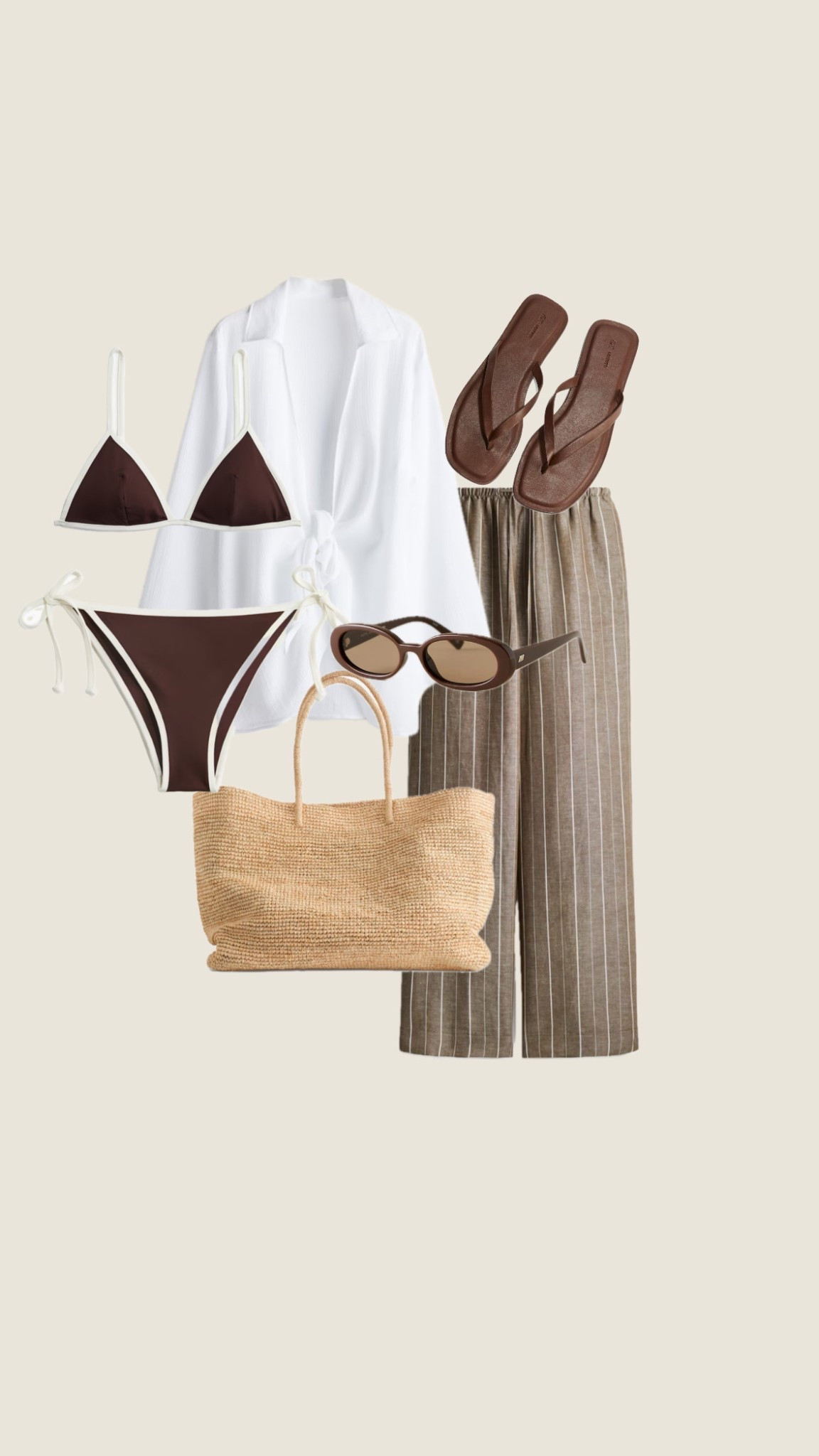 H&M brown linen trousers styling 🫶🏽🤍

#LTKuk #LTKAprilSpotlight #LTKspring