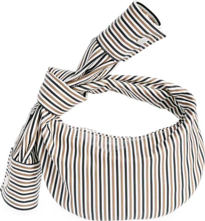 Mini Jodie Stripe Shirt Leather Top Handle Bag | Nordstrom