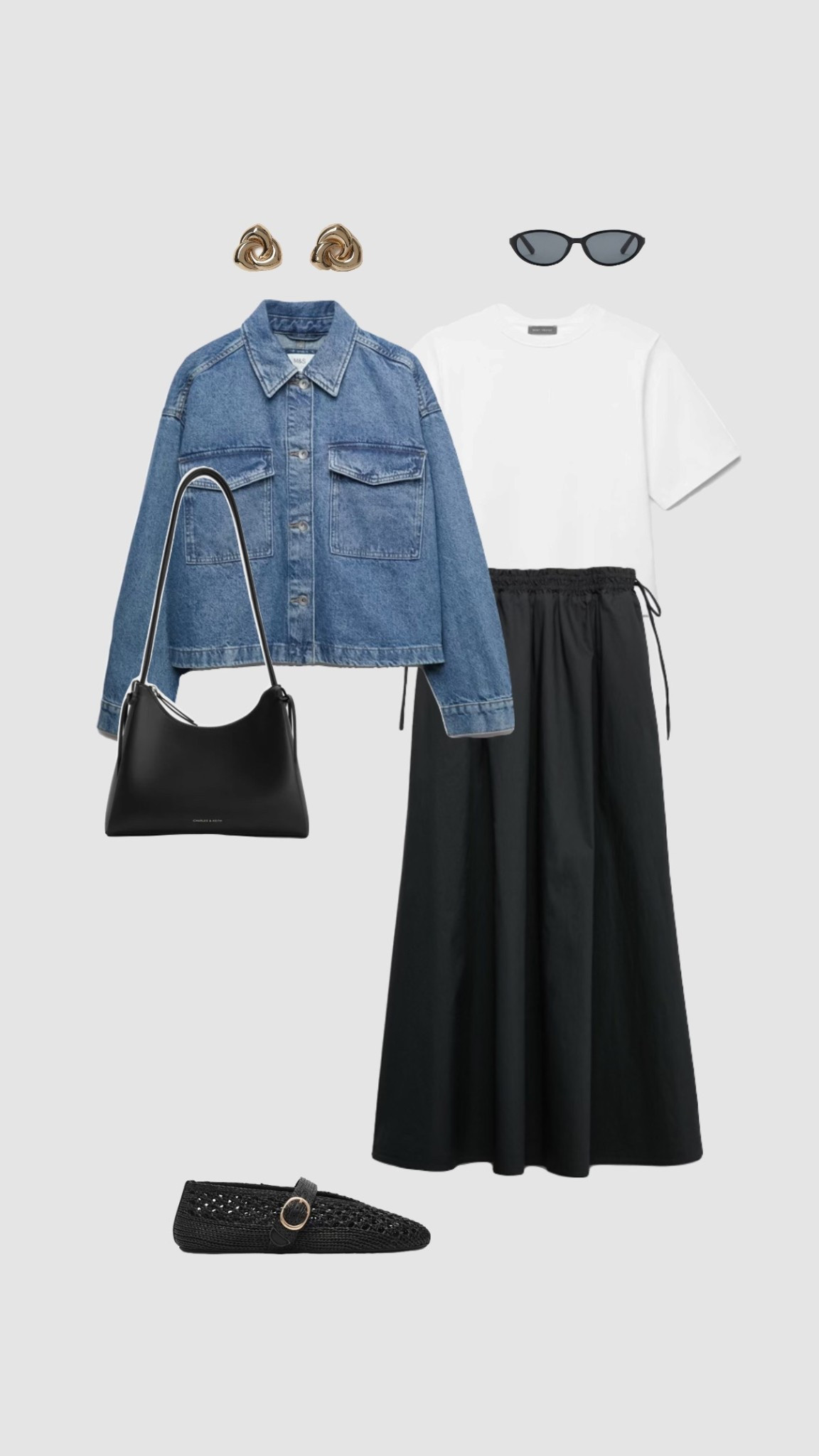 Get 15% off Charles & Keith with code COMAMBW15JESSIE  ✨ (must be logged into your account for the discount to apply) 

Blue Denim Shirt Jacket, White T-Shirt, Black Midi Skirt & Mesh Ballet Flats Spring Outfit 🌞

• city break outfits vacation outfit holiday outfit smart casual style women’s uk outfits summer outfit brunch outfits summer dresses •



#LTKuk #LTKtravel #LTKspring