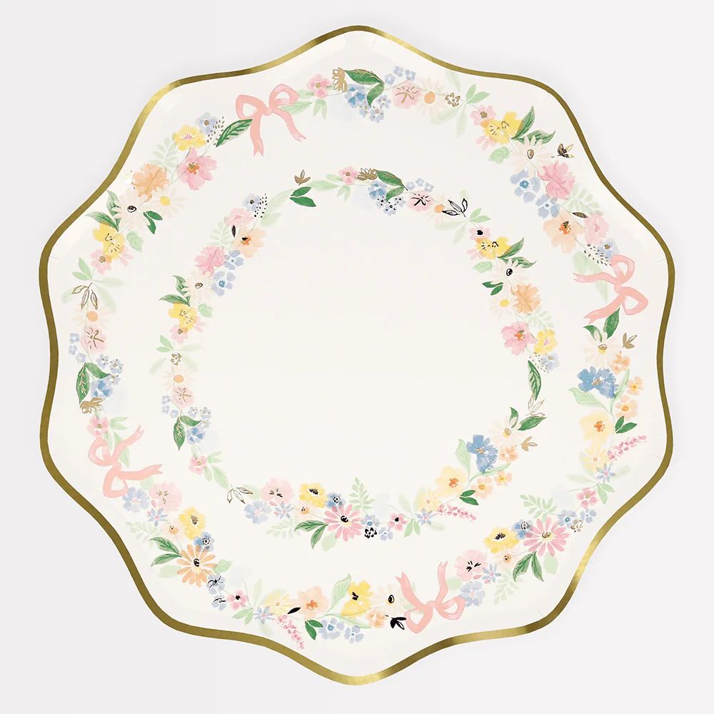 Meri Meri Elegant Floral Dinner Plates | Shop Sweet Lulu