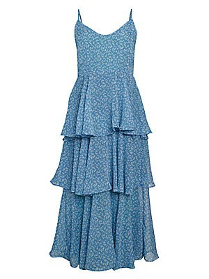Allison New YorkPetite Floral Tiered DressColor - Floral SapphireSize - Size GuideXSSMLUSD$215.00... | Saks Fifth Avenue OFF 5TH