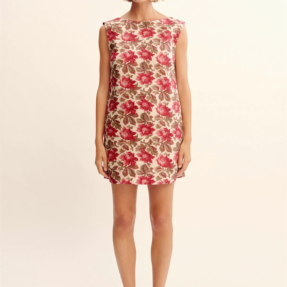 ROSALIE SHIFT MINI DRESS - ROSE BUD | POSSE (US)