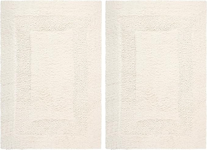 COTTON CRAFT Luxurious Bath Mat Rug - Set of 2 Reversible Heavyweight Step Out Bath Mats for Bath... | Amazon (US)