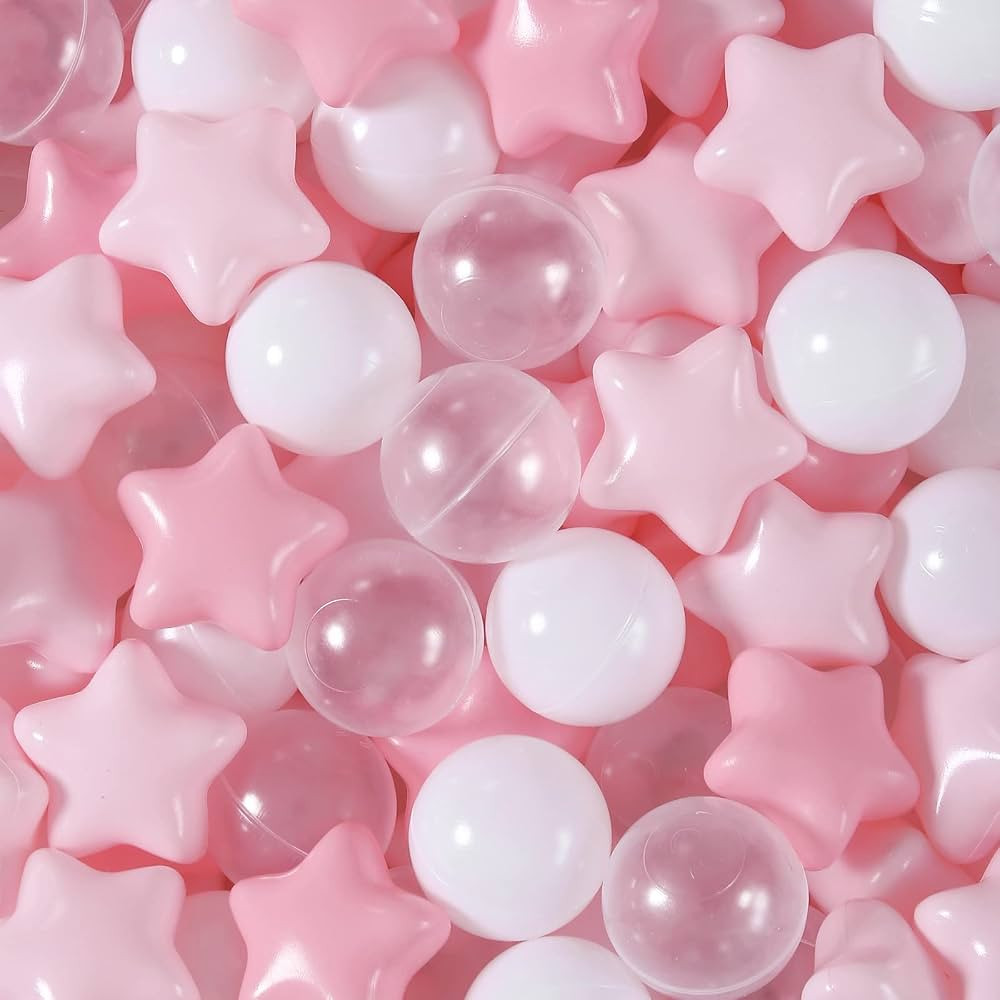Realhaha Ball Pit Balls 50 100 200 500, Star Shapes for Babies Kids Playpen Plastic Balls for Bab... | Amazon (US)