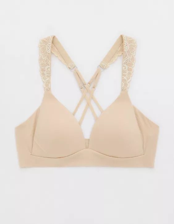 Sunnie Wireless Lightly Lined Bloom Lace Strap Bra | Aerie