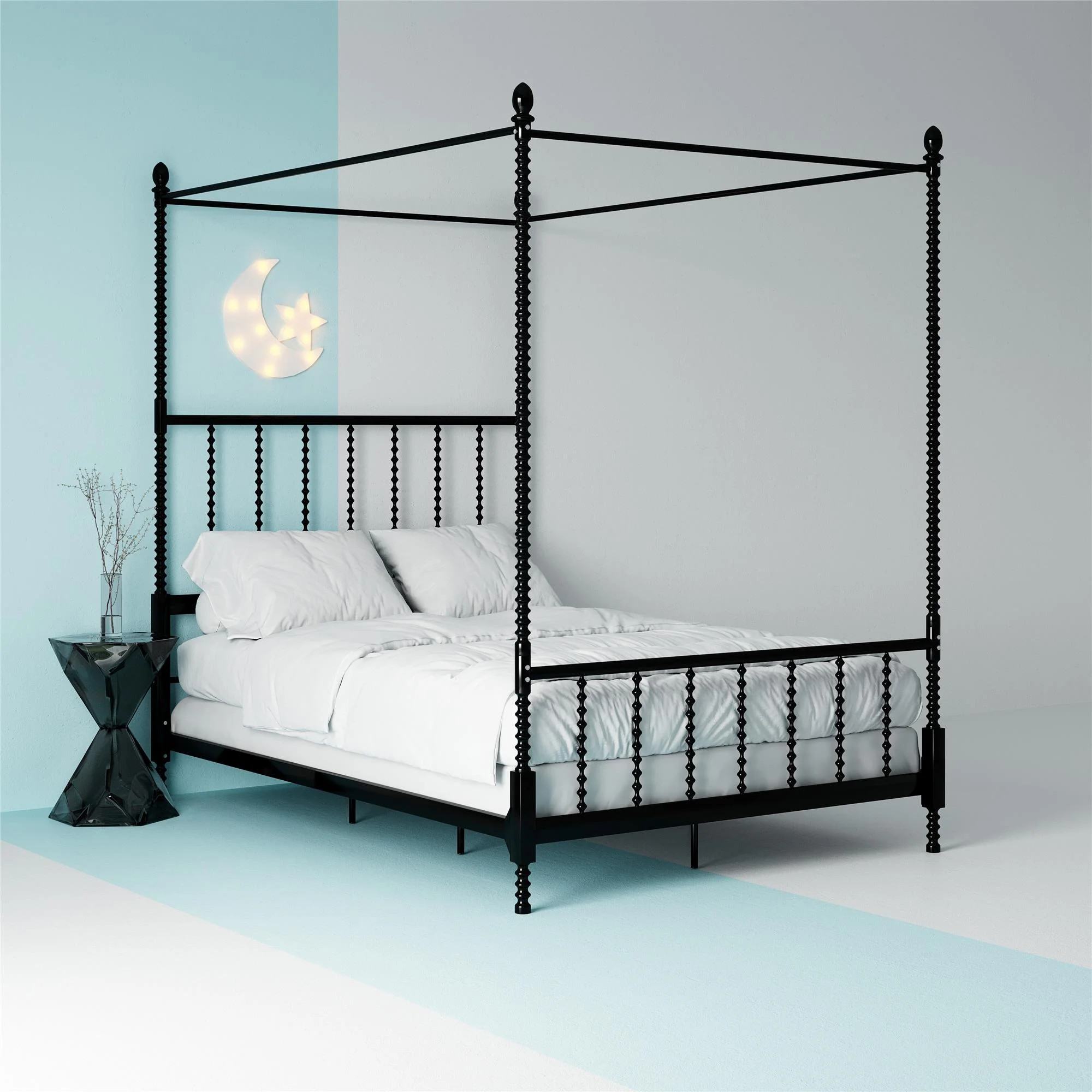 Camilla & James Jenny Lind Full Canopy Bed, Black | Walmart (US)