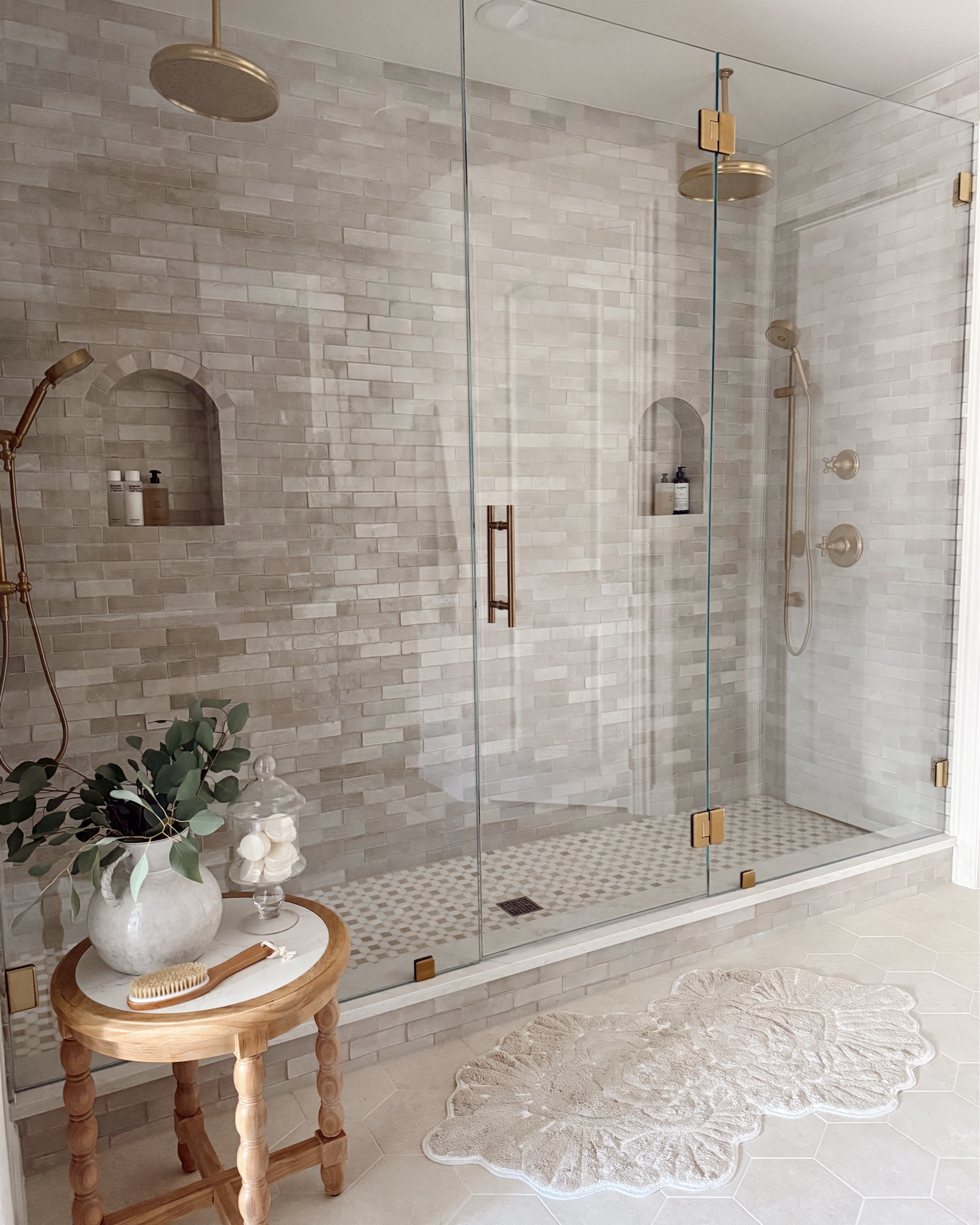 Remember when I did this primary bathroom remodel when we lived in our Dallas home? Oh how I loved doing this!! 🥹 it was so wonderful to get to makeover a space in a more functional way for us and that simultaneously was more our style. 

This accent table is finally restocked after so long!! It’s a favorite of mine and such a great size and quality. I have it now in our bedroom. This modern traditional mosaic shower floor tile is also a personal favorite. I spent so long trying to find the perfect tile and at the time, I had never seen it used before so I took a chance on it when I ordered it! It was a pleasant surprise when I received it and got to see my vision come to life. 🫶🏼



#LTKHome #LTKSeasonal