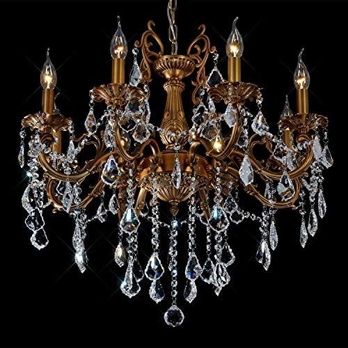 MEEROSEE Crystal Chandeliers Contemporary Chandelier Island Lighting 8 Lights Candle Pendant Ceiling | Amazon (US)