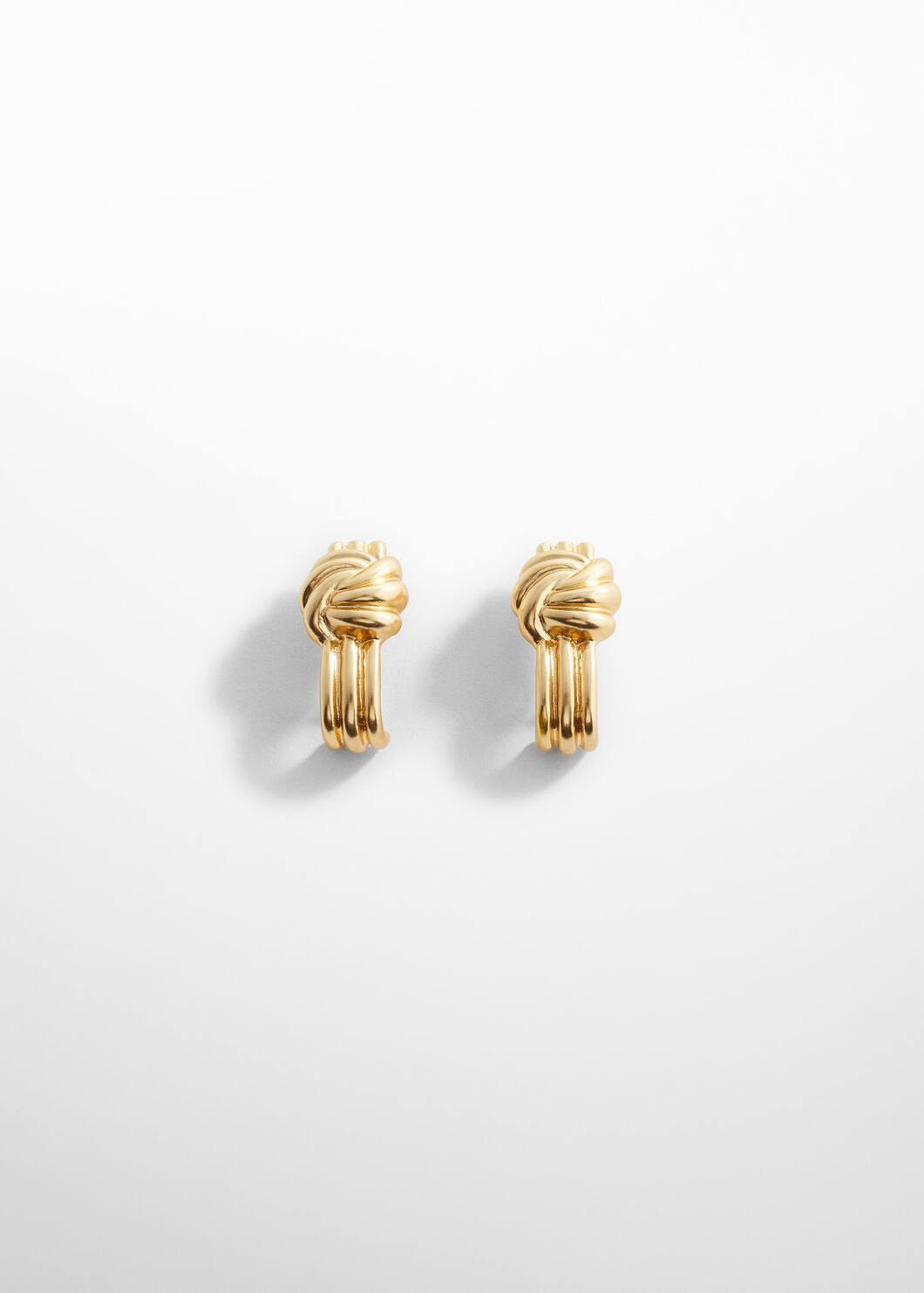 Intertwined design earrings -  Women | Mango United Kingdom | MANGO (UK)