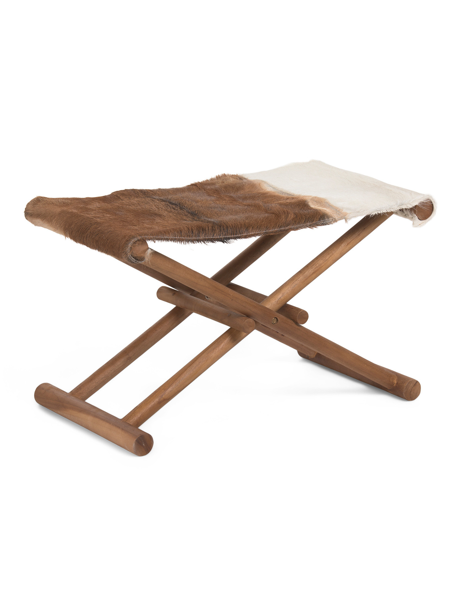 29.5x16.5in Leather Foldable Stool | TJ Maxx