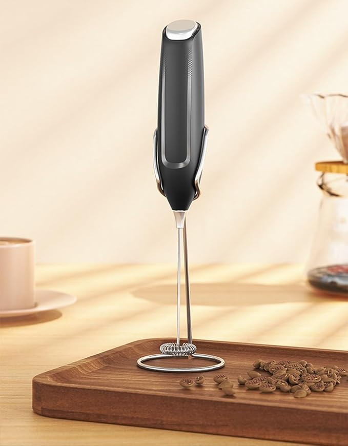 Powerful Handheld Milk Frother, Mini Milk Frother Wand, Battery Operated Stainless Steel Drink Mi... | Amazon (US)