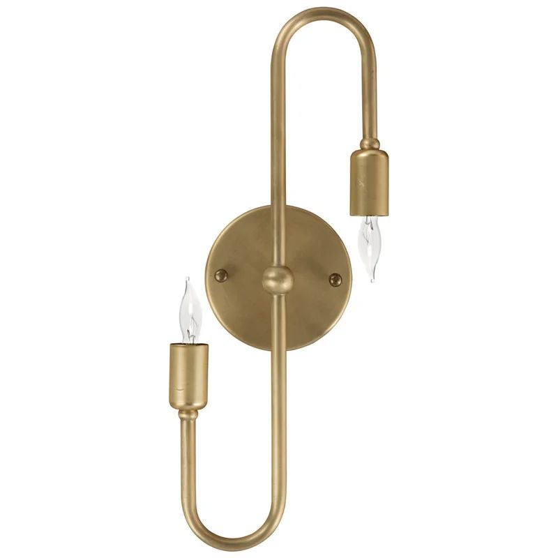 Rossi 2 - Light Antique Brass Candle Wall Light | Wayfair North America