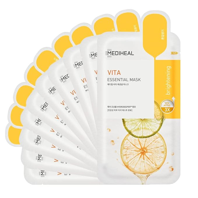 Mediheal Official Best Korean Sheet Mask - Collagen Essential Face Mask 10 Sheets Lifting and Fir... | Amazon (US)