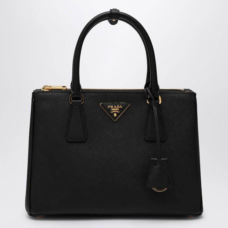 Medium black Galleria bag in Saffiano | The Double F