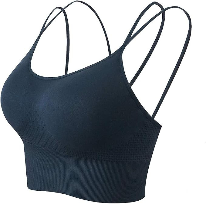 GYMONLY Longline Sports Bra, Seamless Strappy Sports Bras for Women, Crisscross Back Yoga Bra, Wo... | Amazon (US)