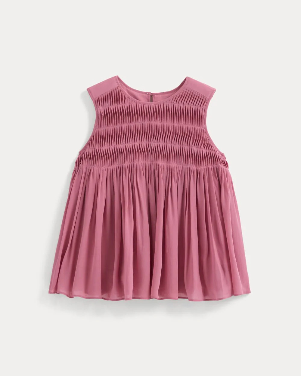 Twisted Pleat Tank in Silk Georgette | Heather Rose | Everlane